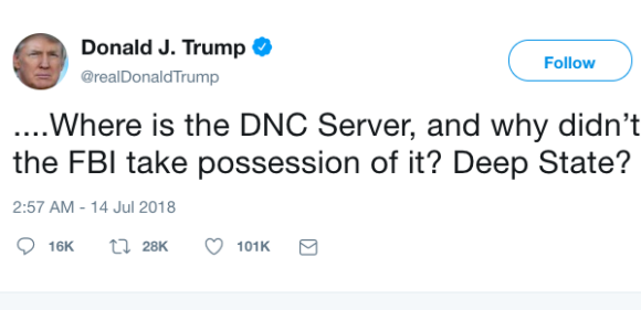 Trump deep state tweets