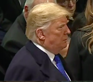 Trump at Bush funeral