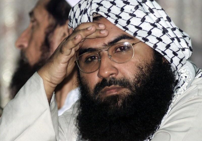 Maulana Masood Azhar, head of Pakistan's militant Jaish-e-Mohammad party, attends a pro-Taliban conference organised by the Afghan Defence Council in Islamabad
