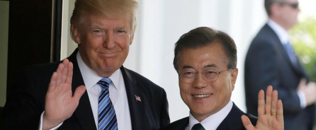 Moon Jae-In and Donald Trump