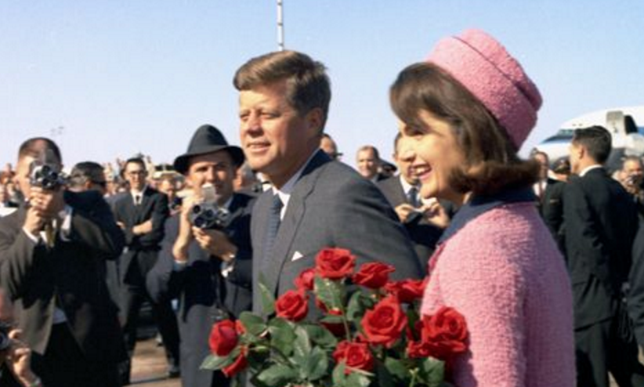 JFK and Jackie Kennedy arrive in Dallas,