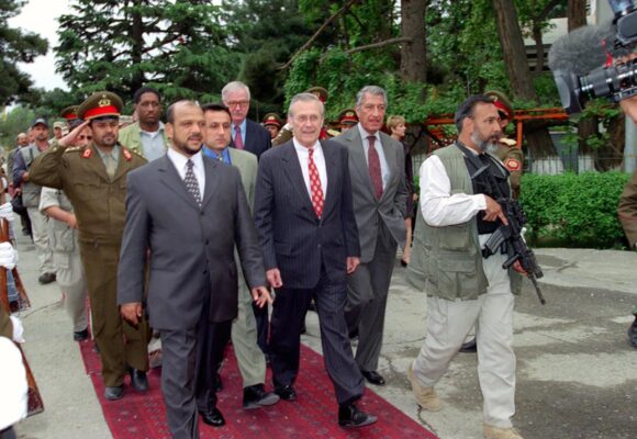 Rumsfeld in Afghanistan